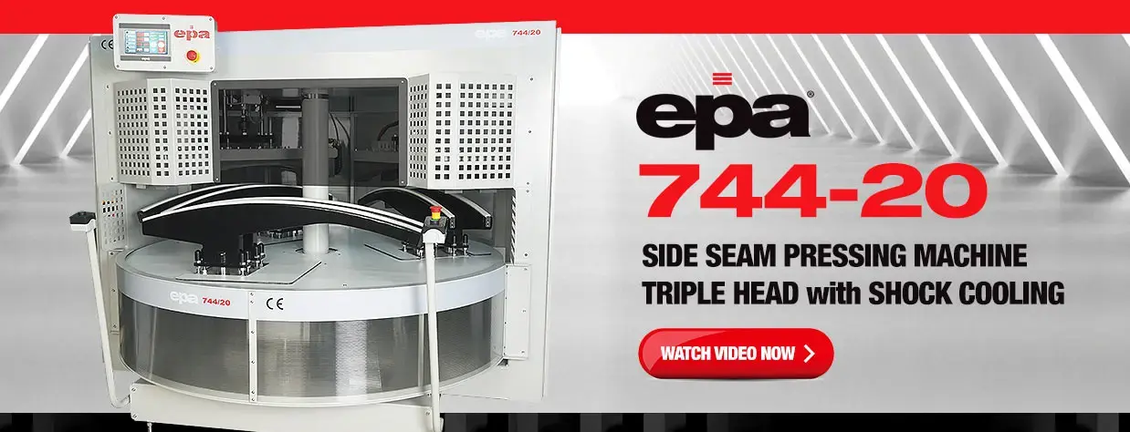 Side Seam Pressing Machine Triple Head with Shock Cooling - EPA 744-20